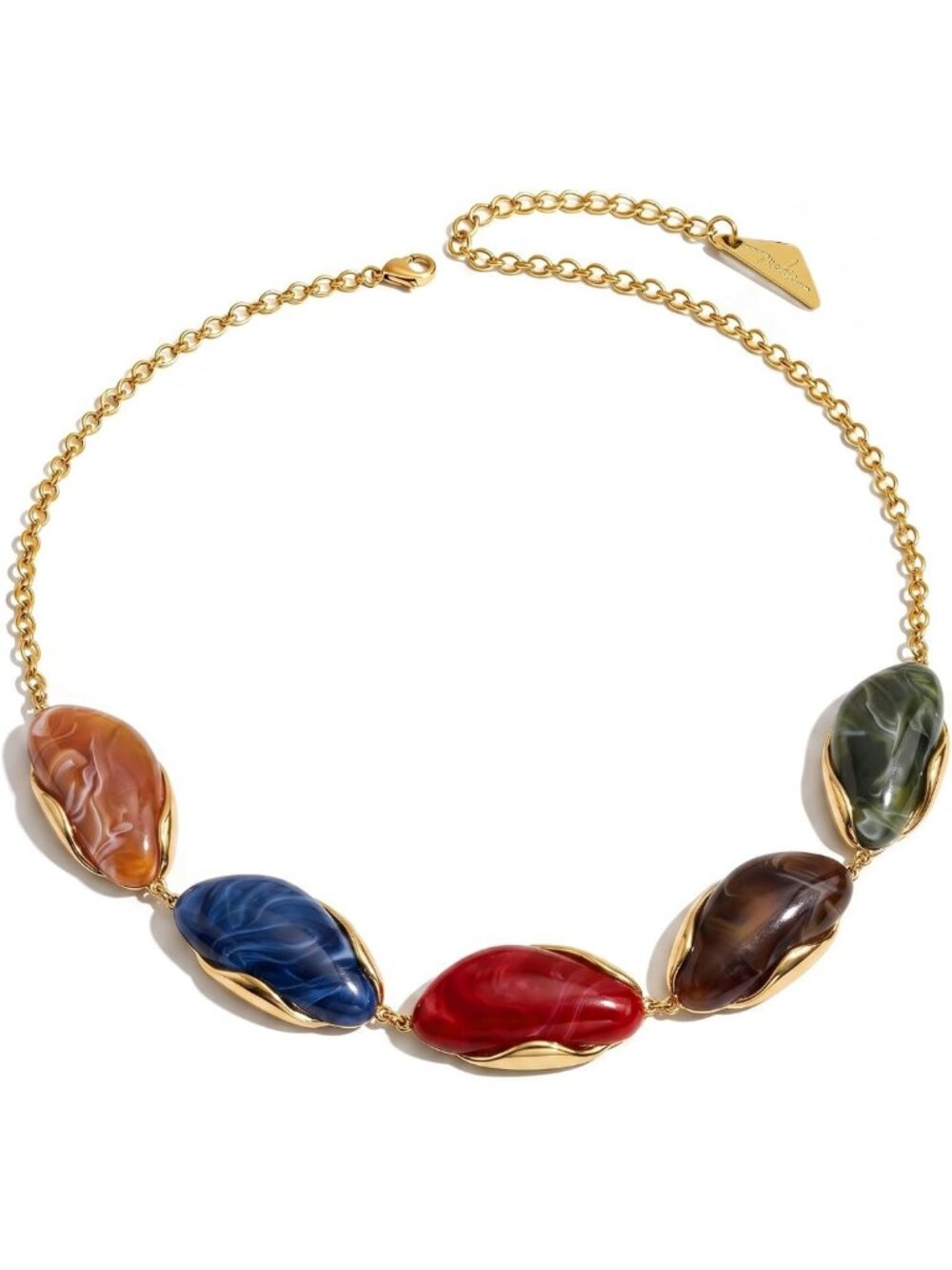 Chunky Teardrop Bead Resin Necklace for Women | Statement Jewelry Accessory